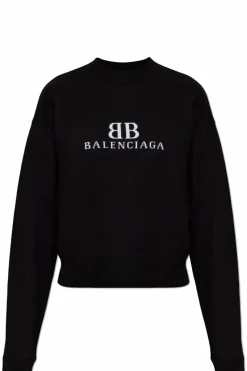 Balenciaga BLACK Sweater with logo