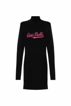 Balenciaga BLACK Top with stand-up collar