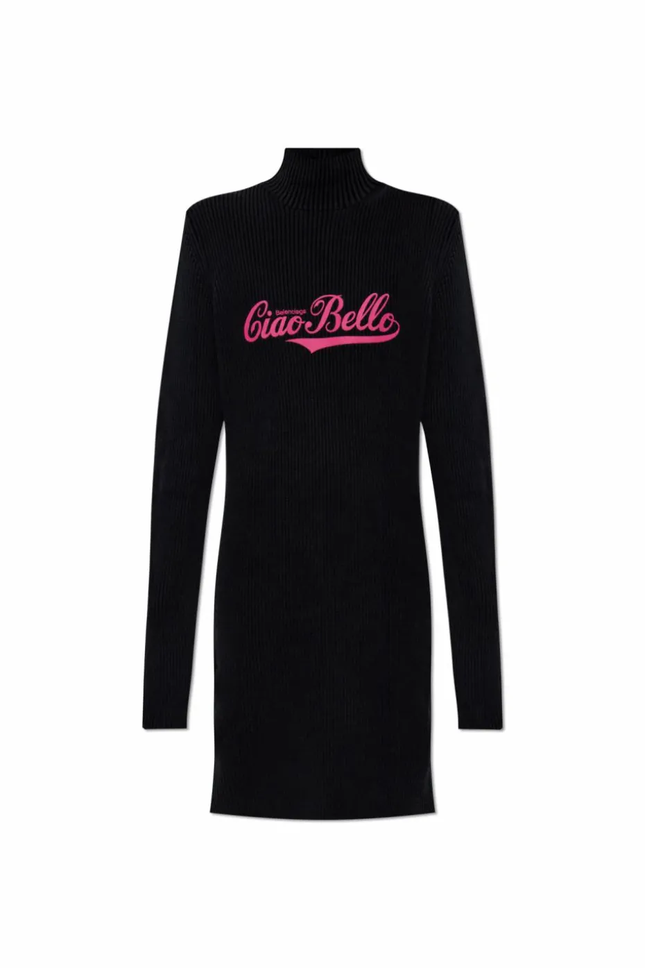 Balenciaga BLACK Top with stand-up collar