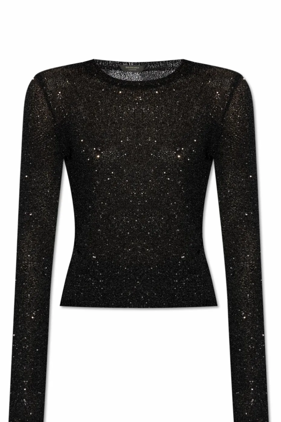 Balenciaga BLACK Top with sequin trim