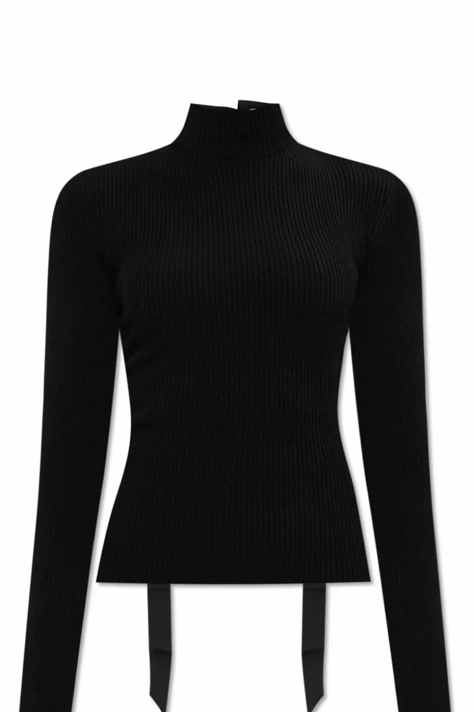 Balenciaga BLACK Top with decorative ribbon weaving
