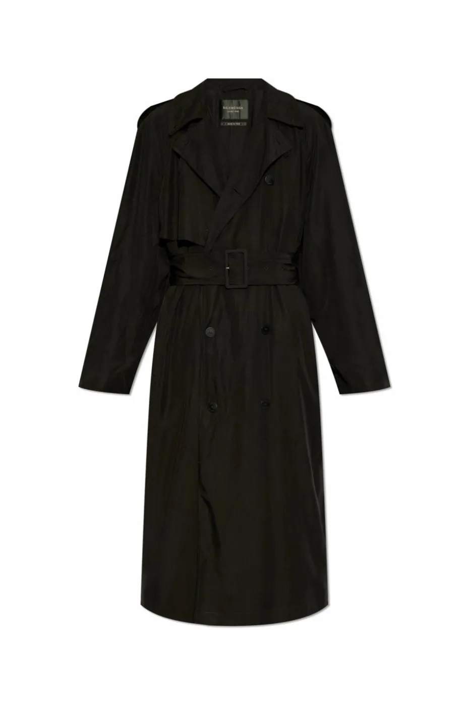 Balenciaga BLACK Trench coat with belt
