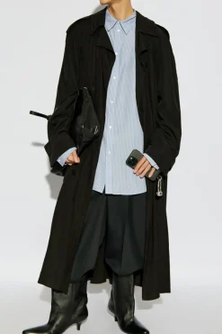 Balenciaga BLACK Trench coat with belt