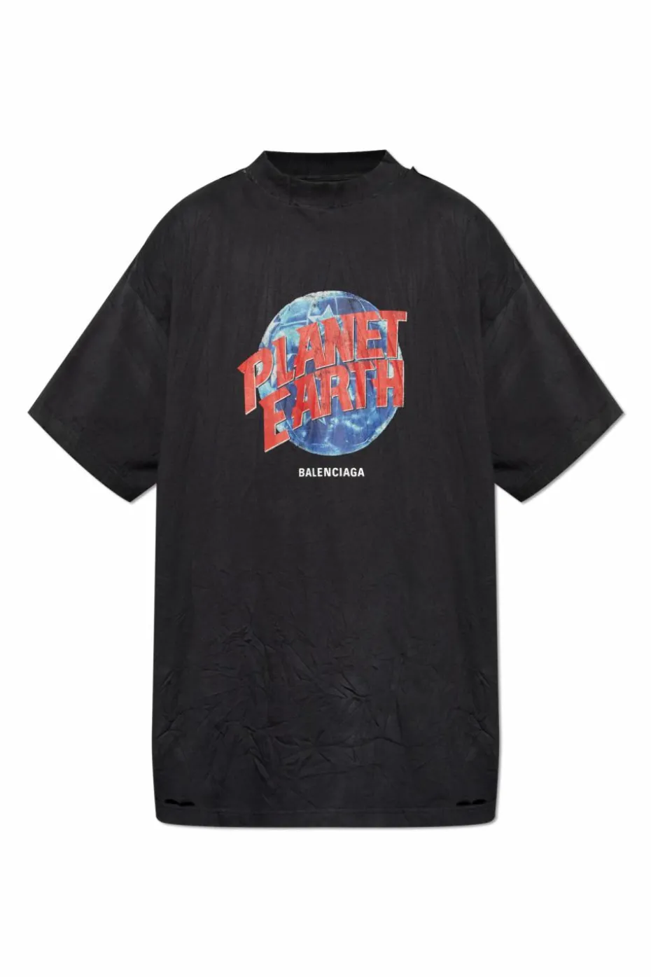 Balenciaga BLACK T-shirt with vintage effect