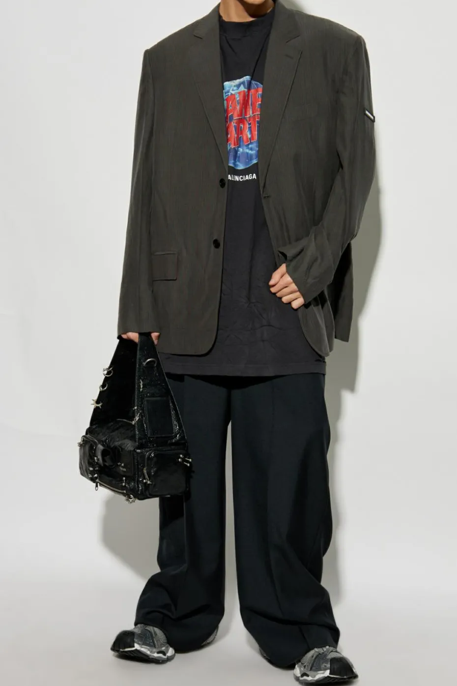 Balenciaga BLACK T-shirt with vintage effect