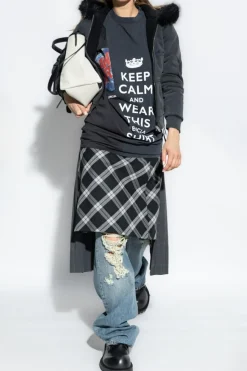 Balenciaga BLACK T-shirt with print