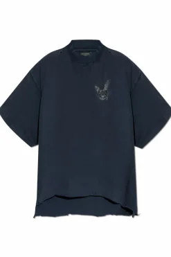 Balenciaga BLACK T-shirt with `vintage` effect