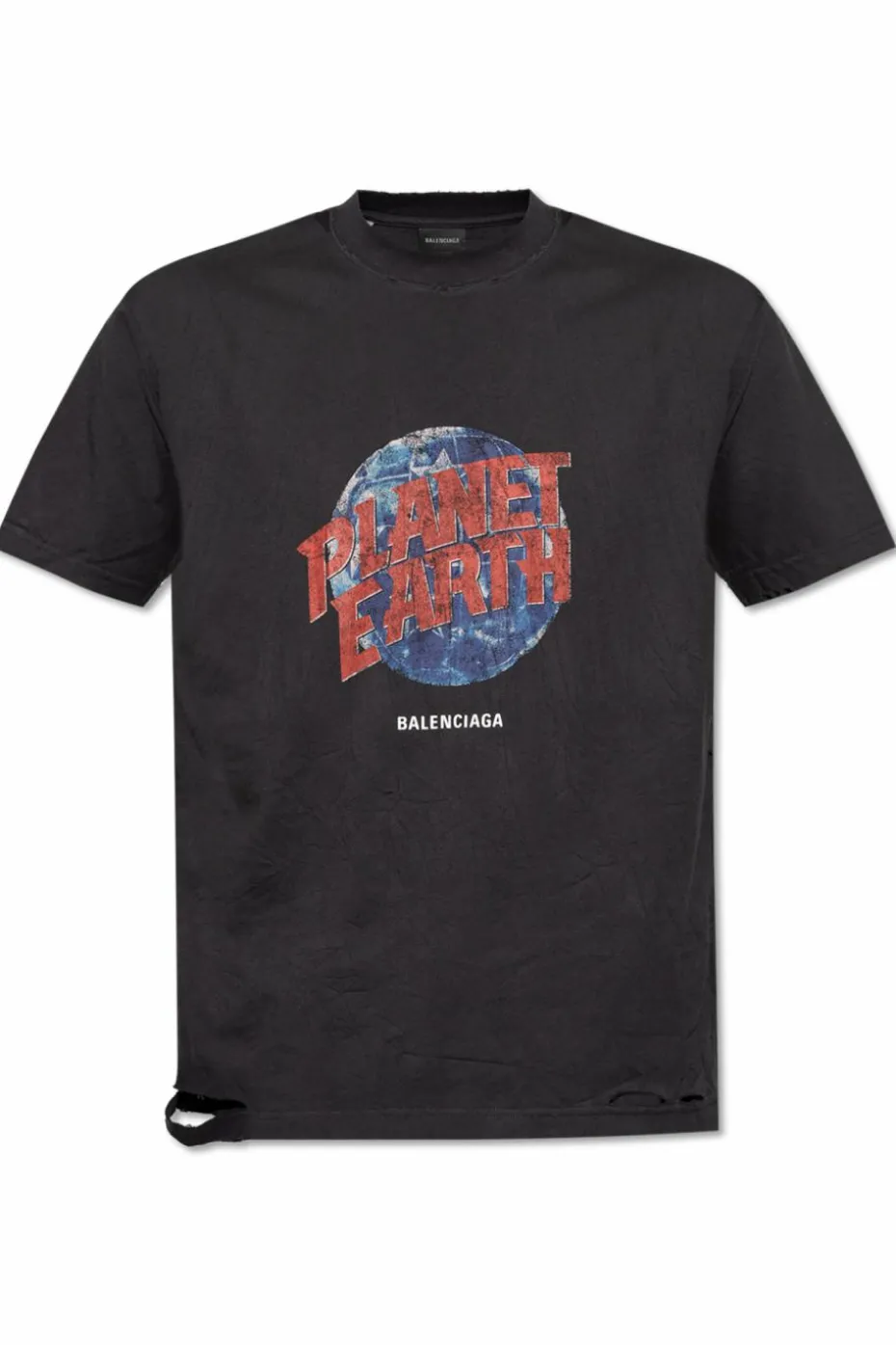 Balenciaga BLACK T-shirt with vintage effect