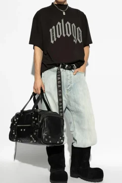 Balenciaga BLACK T-shirt with print