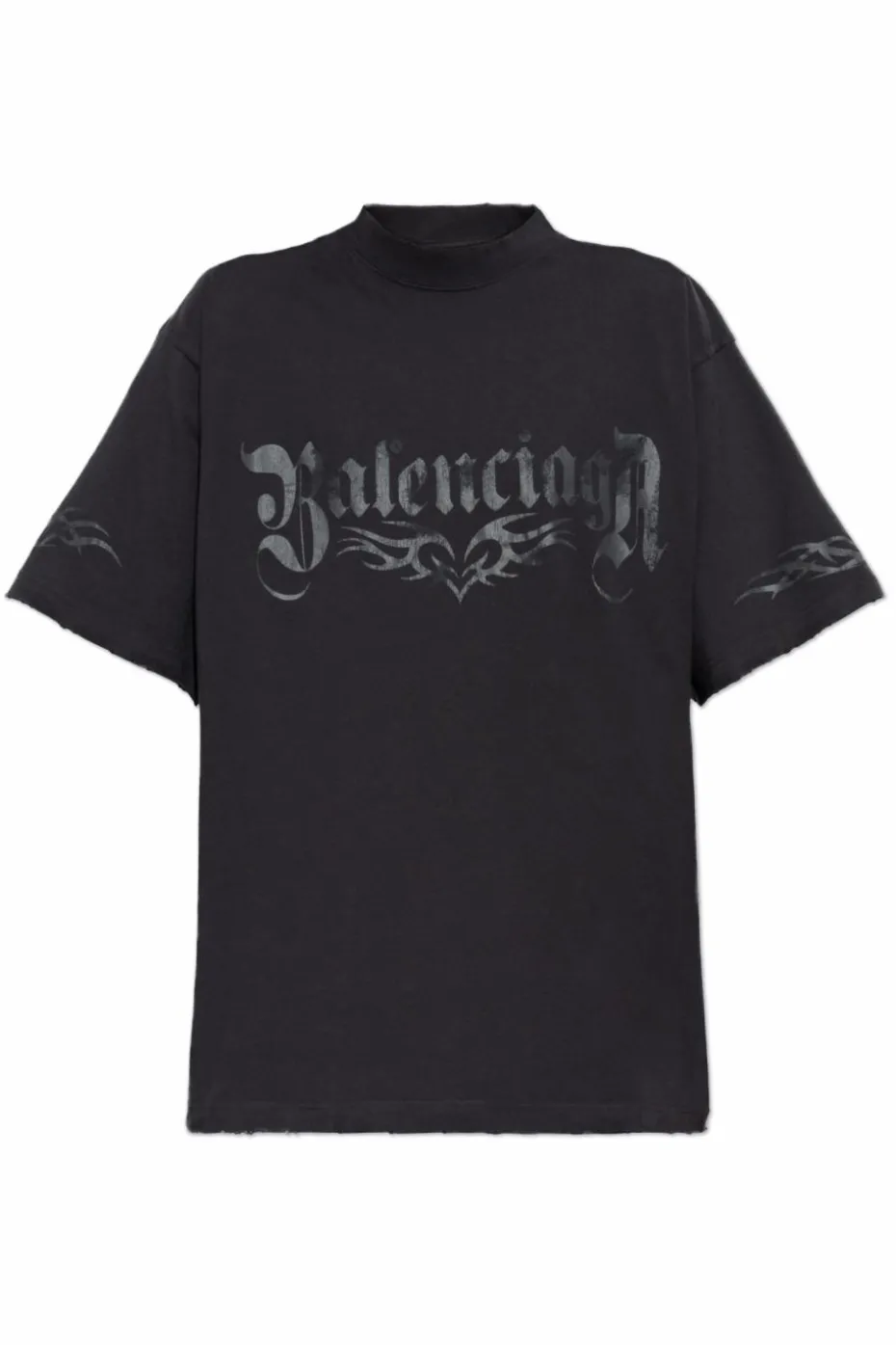 Balenciaga BLACK T-shirt with print