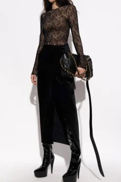 Balenciaga BLACK Velour skirt