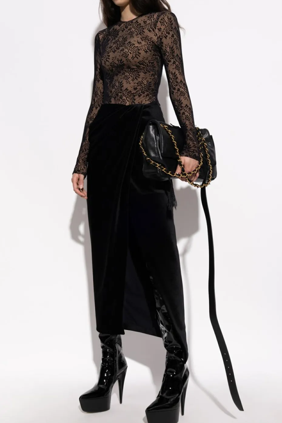 Balenciaga BLACK Velour skirt