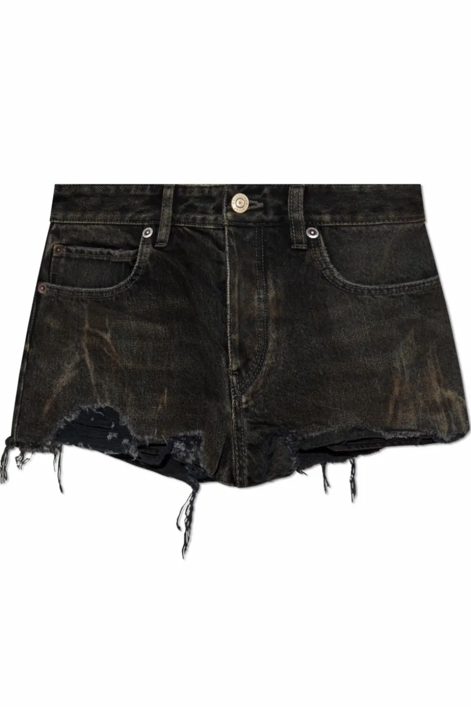Balenciaga BLACK Vintage effect denim shorts