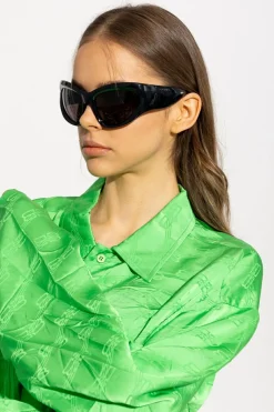 Balenciaga BLACK ‘Wrap D-Frame’ sunglasses