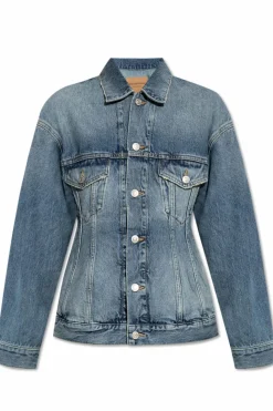 Balenciaga BLUE Denim jacket with vintage effect