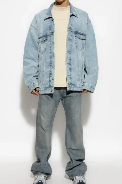 Balenciaga BLUE Denim jacket with vintage effect