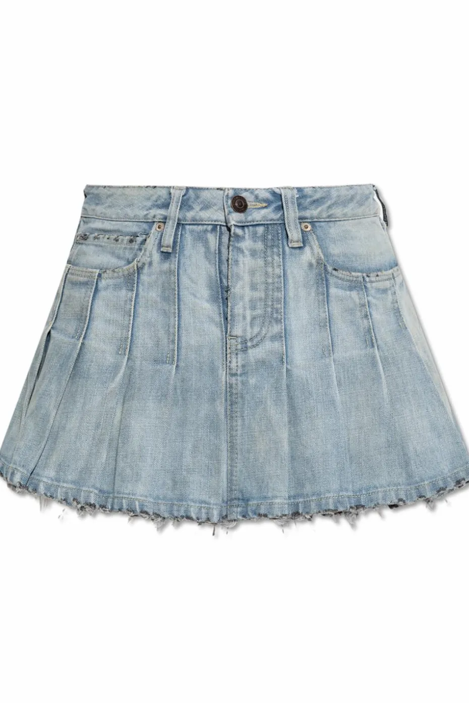 Balenciaga BLUE Denim pleated skirt