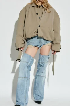 Balenciaga BLUE Denim shorts with 'vintage' effect