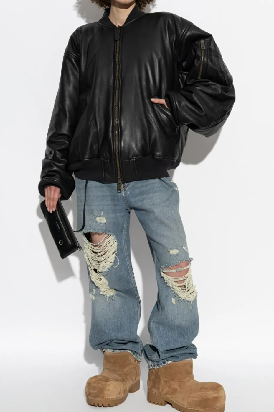 Balenciaga BLUE Distressed Effect Jeans