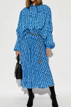 Balenciaga BLUE Dress with print