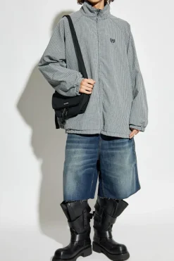 Balenciaga BLUE Jacket with logo