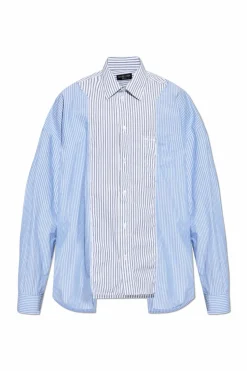 Balenciaga BLUE Shirt with striped pattern