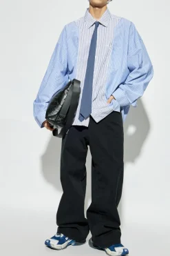 Balenciaga BLUE Shirt with striped pattern