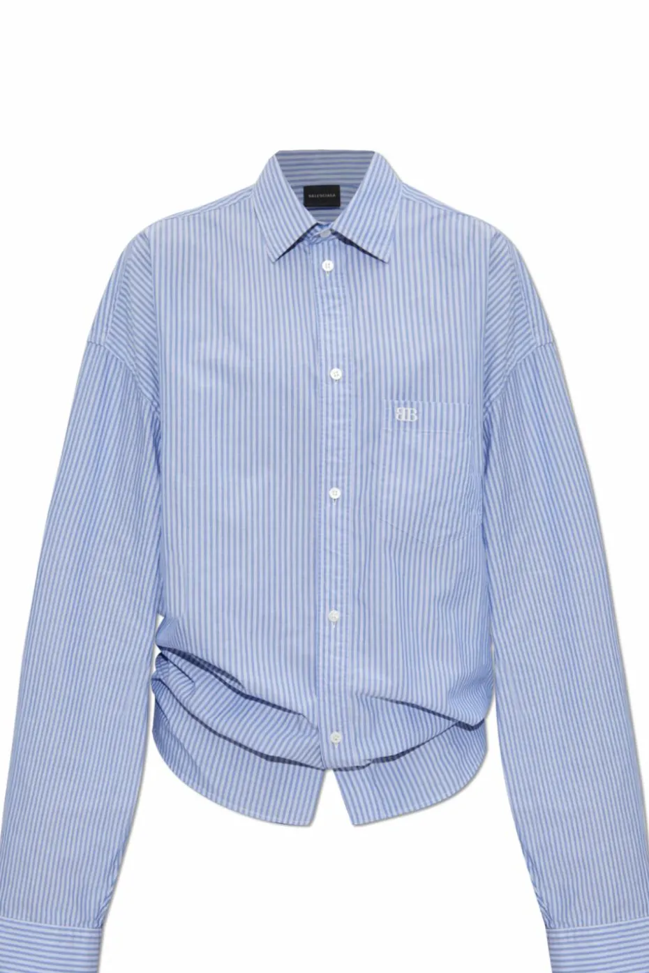 Balenciaga BLUE Shirt with stripe pattern