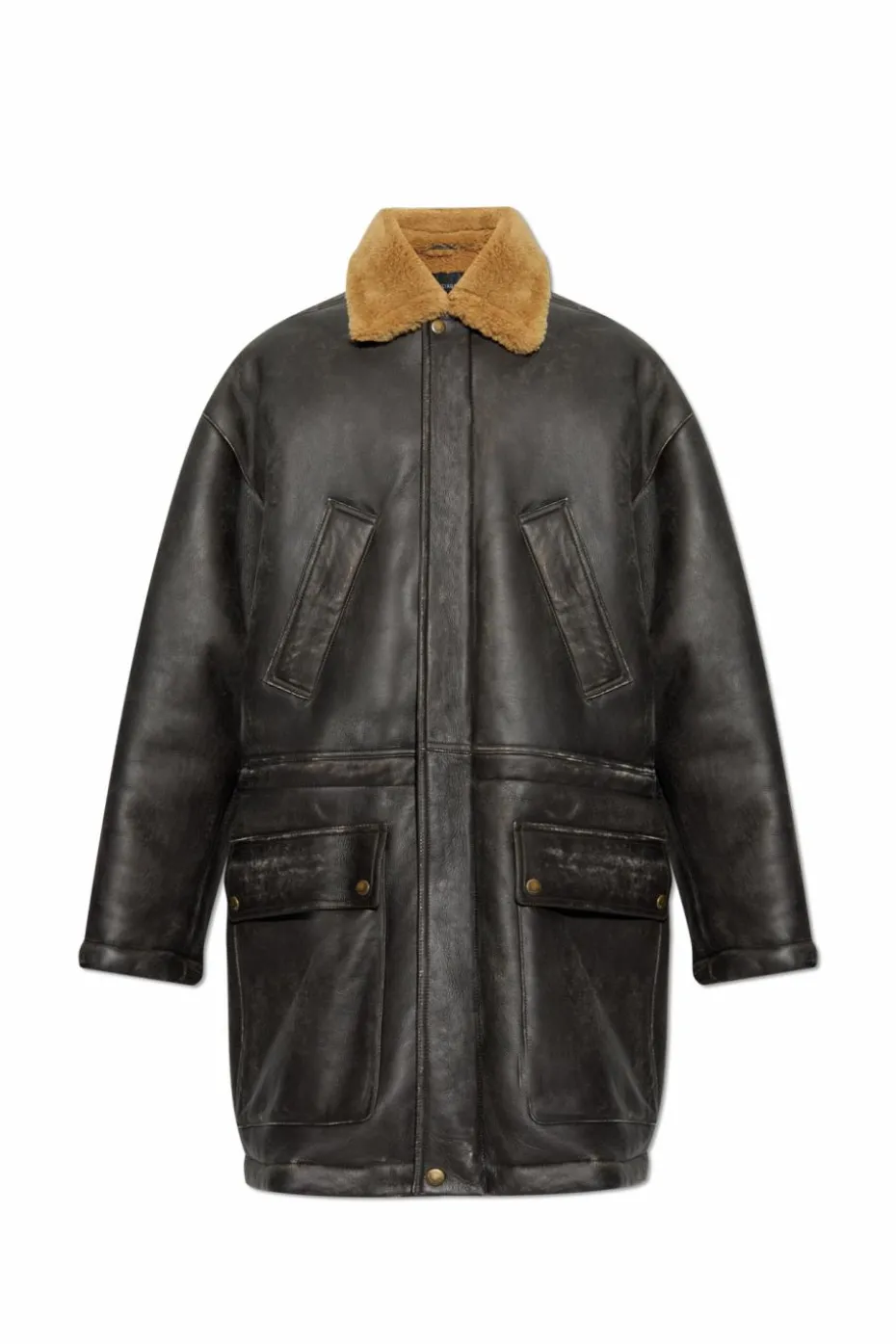 Balenciaga BROWN Lambskin Shearling Coat