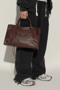 Balenciaga BURGUNDY Handbag Le City Medium
