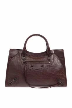 Balenciaga BURGUNDY Handbag Le City Medium