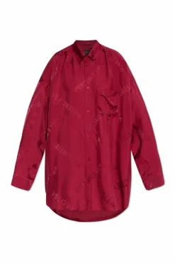 Balenciaga BURGUNDY 'Oversize' shirt