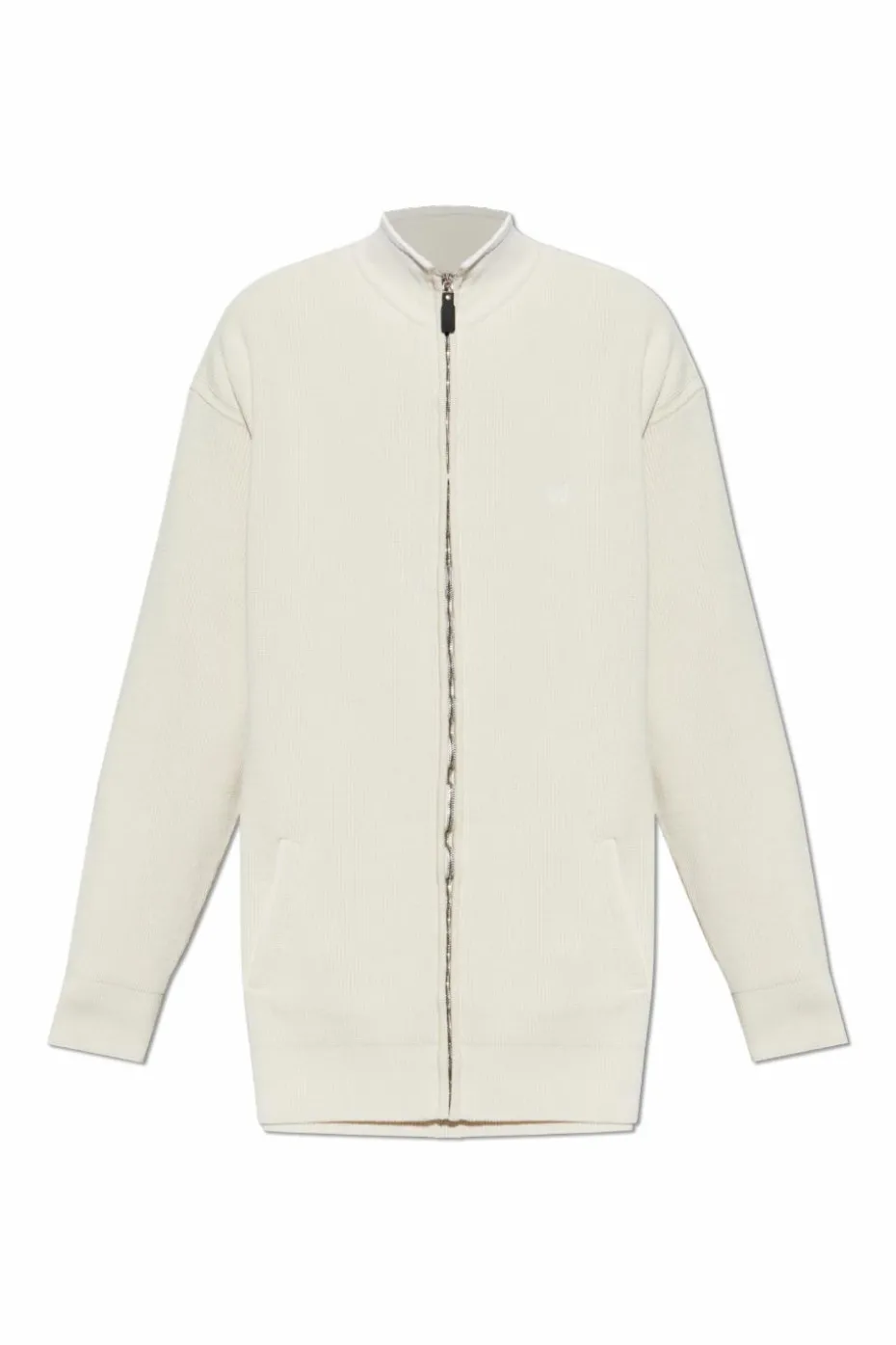 Balenciaga cream Cardigan with stand-up collar