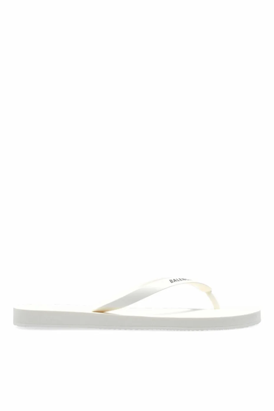 Balenciaga cream Rubber flip-flops with logo