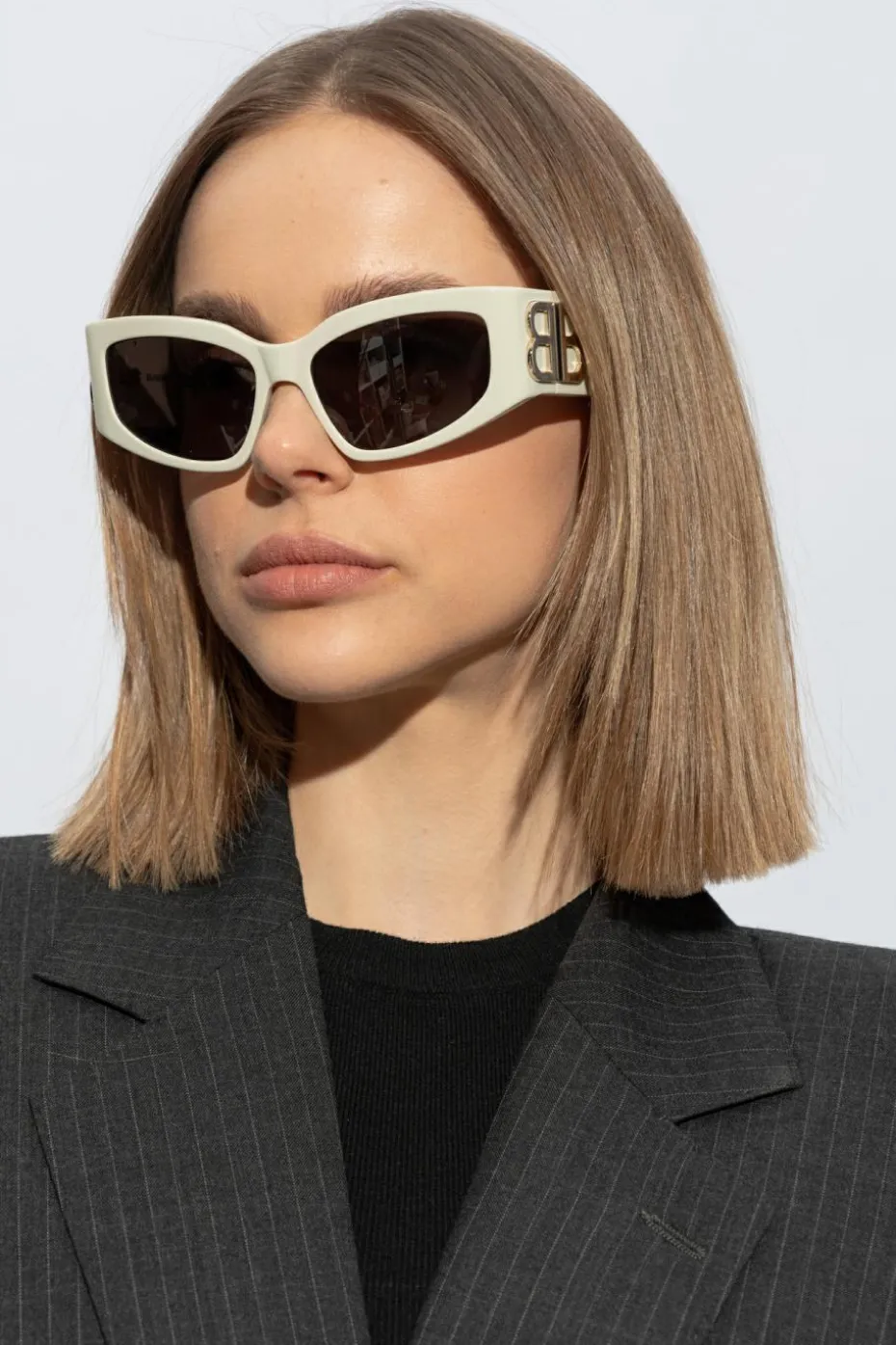 Balenciaga cream Sunglasses 'Bossy Cat'