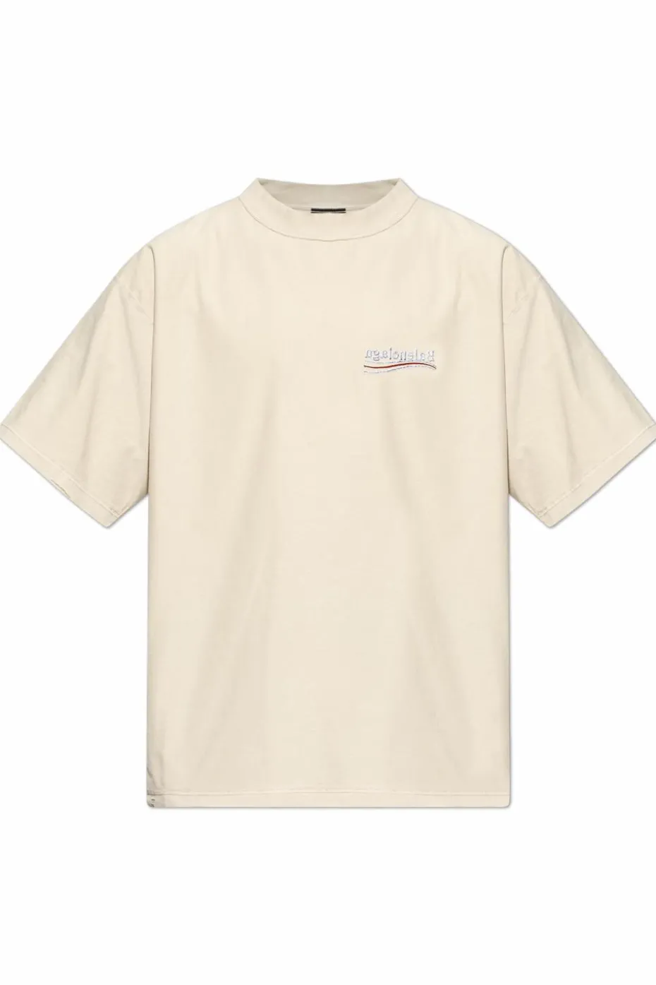 Balenciaga cream T-shirt with vintage effect