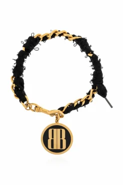 Balenciaga GOLD Short necklace with round pendant