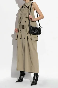 Balenciaga GREEN Dress with coat motif
