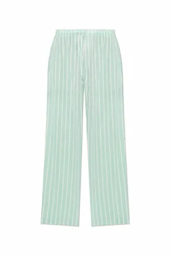 Balenciaga GREEN Loose-fit pants with a striped pattern