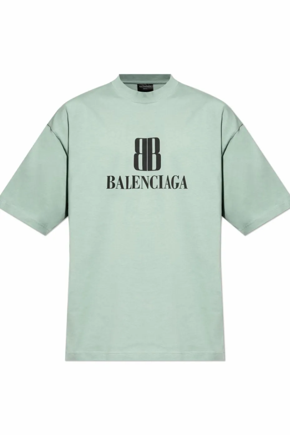 Balenciaga GREEN T-shirt with printed logo