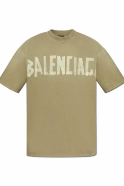 Balenciaga GREEN T-shirt with vintage effect