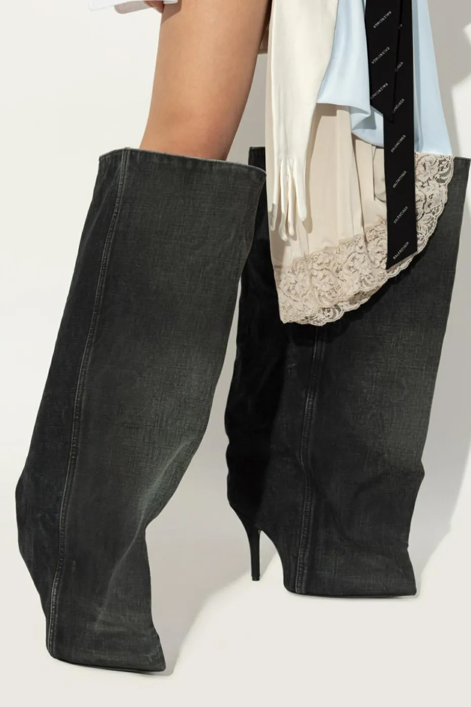 Balenciaga GREY Boots with Distressing