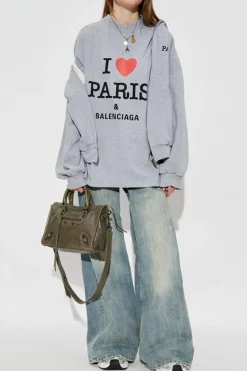 Balenciaga GREY Hoodie with logo