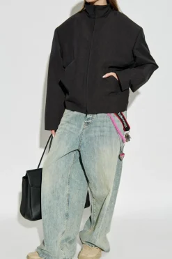 Balenciaga GREY Jacket with stand-up collar