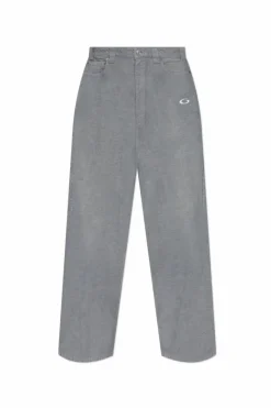 Balenciaga GREY Jeans with embroidered logo