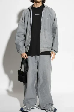 Balenciaga GREY Jeans with embroidered logo