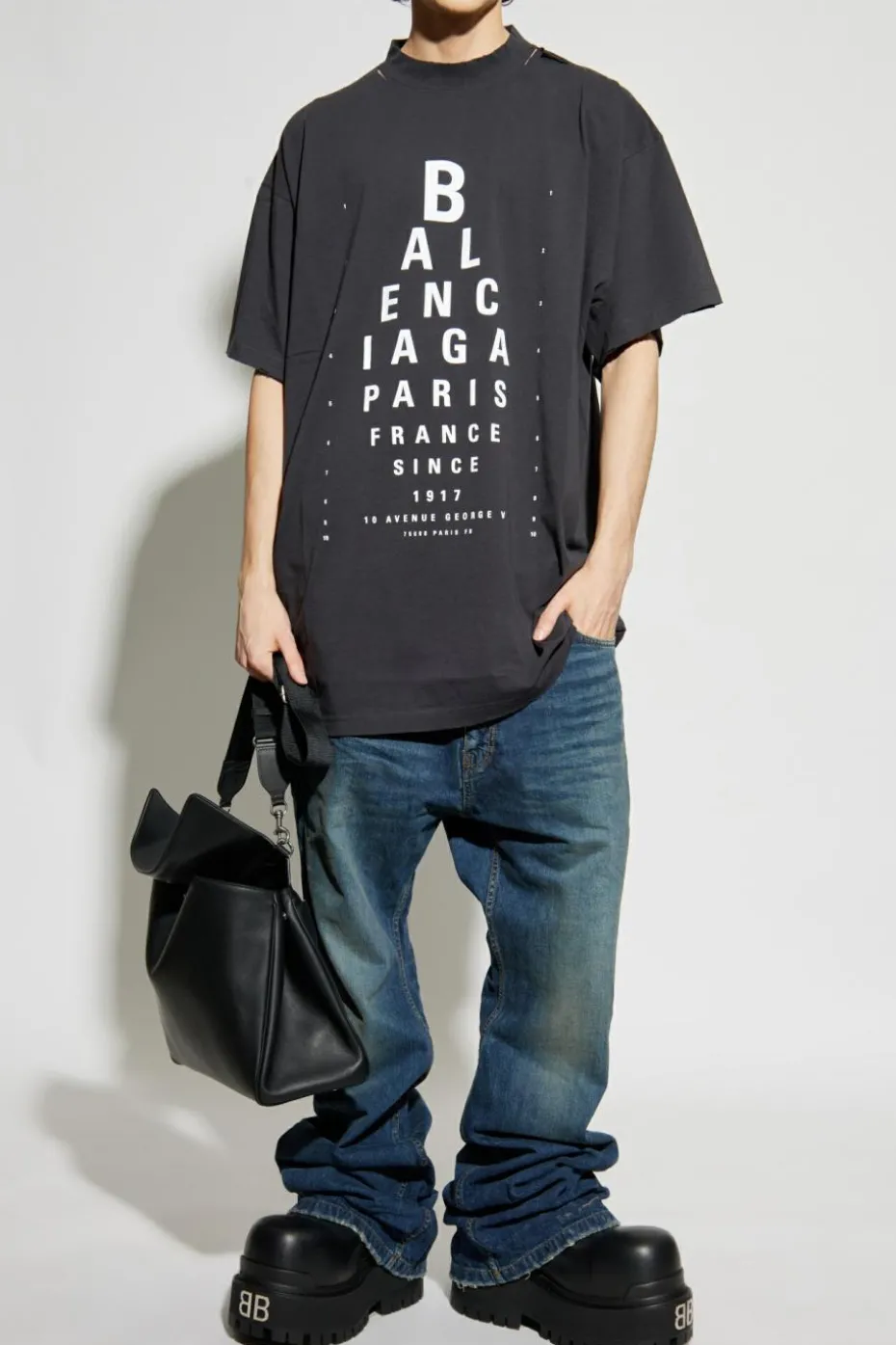 Balenciaga GREY T-shirt with print