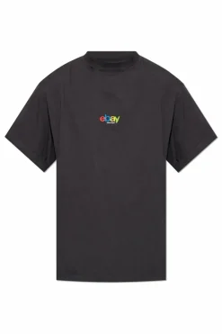 Balenciaga GREY T-shirt with crumpled effect