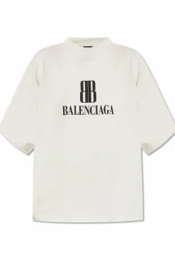 Balenciaga GREY T-shirt with printed logo