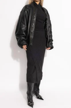 Balenciaga GREY Wool skirt